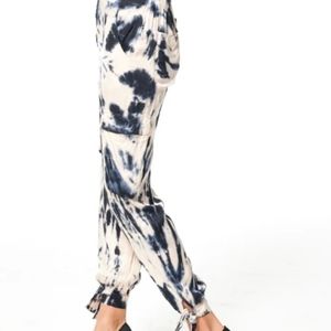 YOUNG FABULOUS & BROKE JANELLE TIE DYE SILKY SATIN